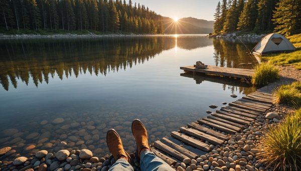 Vacances en camping les pieds dans l'eau